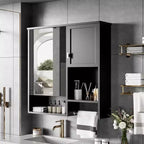Mobiletto bagno a muro con specchio e portasciugamani da 73,7 cm x 71,1 cm