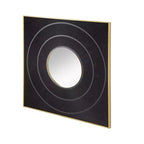 Specchio da parete quadrato da 100,1 cm con cornice plissettata e finitura dorata