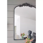 Specchio da parete ottagonale 91,4 × 61 cm con cornice in ferro