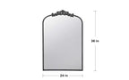Specchio da parete ottagonale 91,4 × 61 cm con cornice in ferro