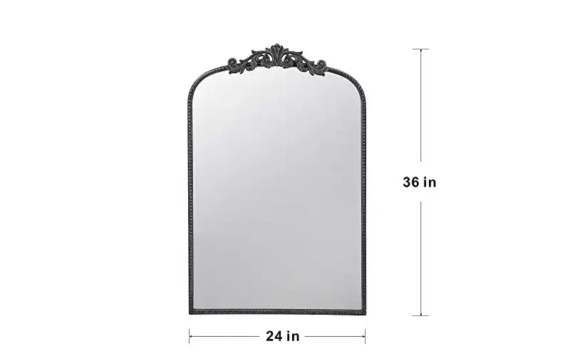 Specchio da parete ottagonale con cornice in ferro 36 x 24 pollici