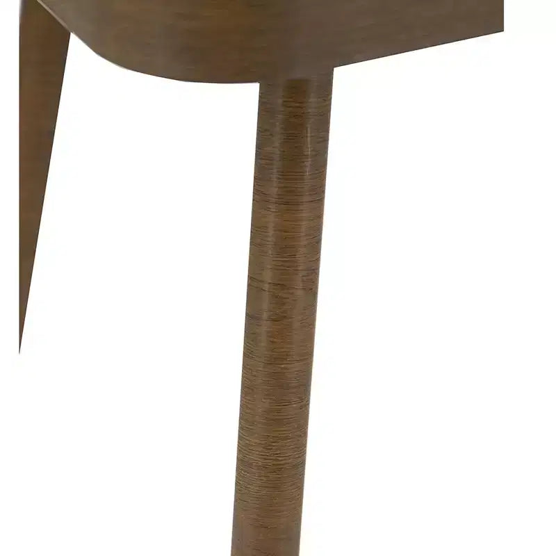 Tavolino esagonale con piano in legno di Hemlock e struttura in ferro